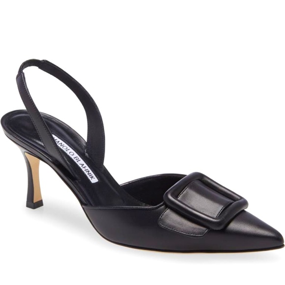 Manolo Blahnik Shoes - NEW Manolo Blahnik Maysli Buckle Slingback Pointed Toe Pump